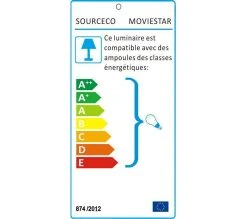 Tout neuf 🥰 TIME Lampadaire MOVIESTAR Noir 👍 -Espace Déco Magasin 2099901311559 Z1