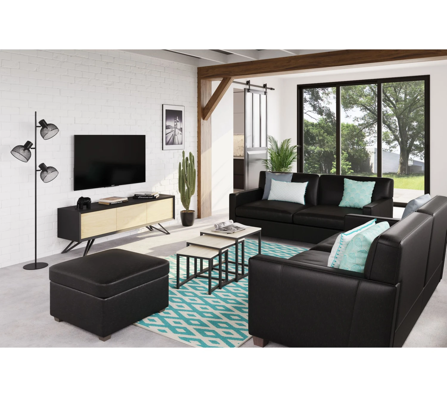 Top 10 🌟 TIME Coussin 40x40 cm PALM Bleu 🥰 3 Top 10 🌟 TIME Coussin 40x40 cm PALM Bleu 🥰