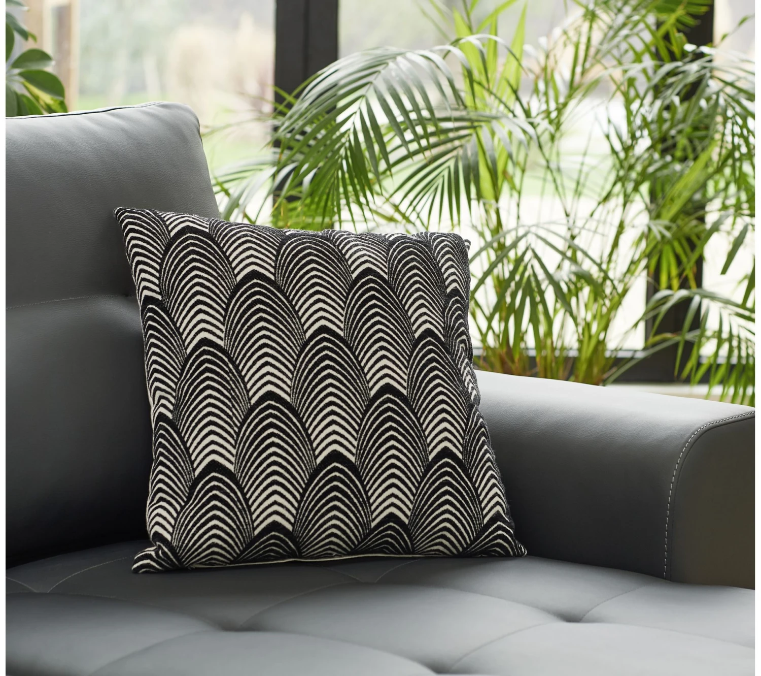 Promo ⭐ TIME Coussin 40x40 cm PALM Gris 🛒 12 Promo ⭐ TIME Coussin 40x40 cm PALM Gris 🛒 – Image 10