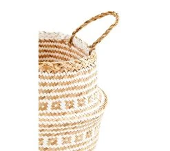 Vente flash 🤩 TIME Panier rond TAO Blanc 🛒 -Espace Déco Magasin 2099901412461 D