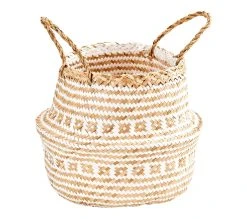 Vente flash 🤩 TIME Panier rond TAO Blanc 🛒 -Espace Déco Magasin 2099901412461 Q