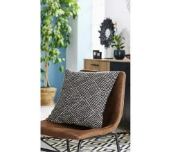 Offres ✨ TIME Coussin 40x40 cm ETHNIC CHIC Blanc/Noir 🔥 -Espace Déco Magasin 2099901415257 AMB2