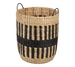 Le moins cher ✔️ TIME Panier grand mod&egrave;le LENA noir 💯 -Espace Déco Magasin 2099901447289 P