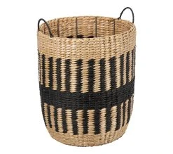 Le moins cher ✔️ TIME Panier grand mod&egrave;le LENA noir 💯 -Espace Déco Magasin 2099901447289 Q