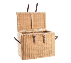 De gros 😀 TIME Malle moyen mod&egrave;le JULIETTE naturel ✨ -Espace Déco Magasin 2099901447357 A