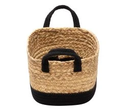 Remise ✔️ TIME Panier petit mod&egrave;le JORIS naturel/noir ⭐ -Espace Déco Magasin 2099901448378 A