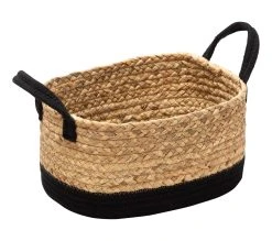 Remise ✔️ TIME Panier petit mod&egrave;le JORIS naturel/noir ⭐ -Espace Déco Magasin 2099901448378 Q