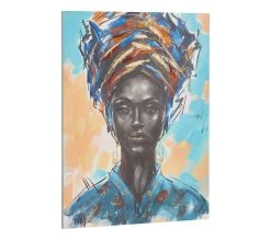 Top 10 😉 TIME Toile 90x120 cm FEMME FOULARD Multicolore 😍 -Espace Déco Magasin 2099901456298 Q