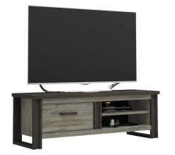 Acheter 😀 TIME Meuble TV 1 tiroir L.169 BAXTER imitation ch&ecirc;ne gris 👍 -Espace Déco Magasin 3102000111834 Q