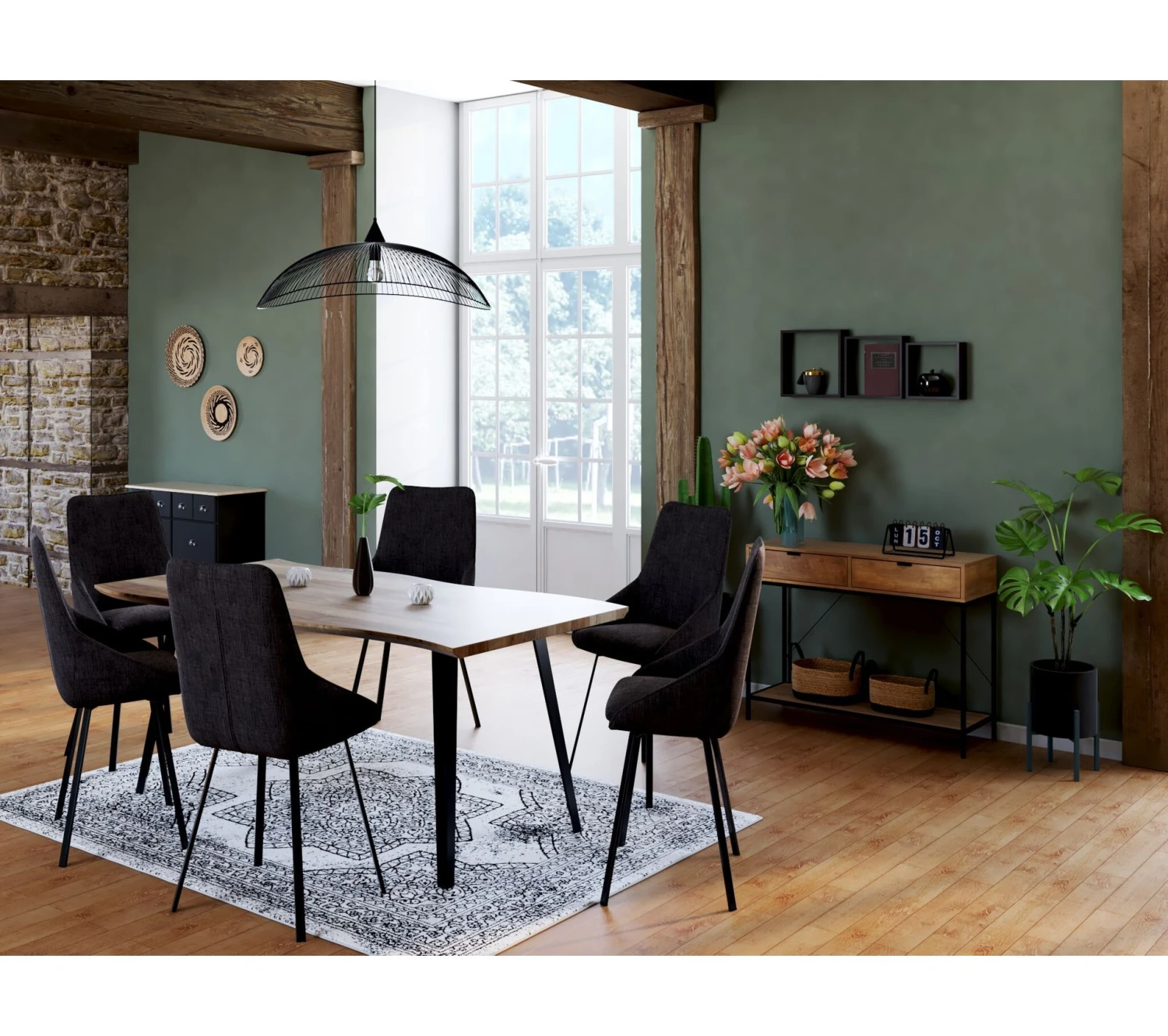 Meilleure affaire 🤩 TIME Chaise tissu BAXTER gris 🛒