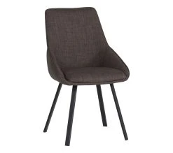 Meilleure affaire 🤩 TIME Chaise tissu BAXTER gris 🛒 -Espace Déco Magasin 3102000111841 Q