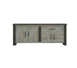 Meilleure affaire ❤️ TIME Buffet L.224 BAXTER imitation ch&ecirc;ne gris 🔥 -Espace Déco Magasin 3102000111865 F