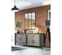 Les meilleures critiques de ❤️ TIME Buffet L.204 BAXTER imitation ch&ecirc;ne gris 🌟