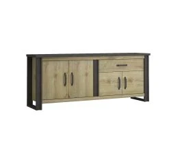 Budget ⌛ TIME Buffet L.224 BAXTER imitation ch&ecirc;ne ✨ -Espace Déco Magasin 3102000111995 Q