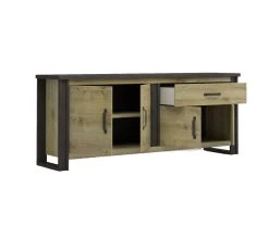 Budget ⌛ TIME Buffet L.224 BAXTER imitation ch&ecirc;ne ✨ -Espace Déco Magasin 3102000111995 VO