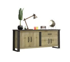 Budget ⌛ TIME Buffet L.224 BAXTER imitation ch&ecirc;ne ✨ -Espace Déco Magasin 3102000111995 Z2