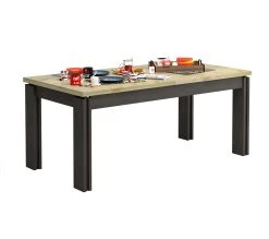 Coupon 👍 TIME Table L.180 + allonge BAXTER imitation ch&ecirc;ne 😉 -Espace Déco Magasin 3102000112138 Z2