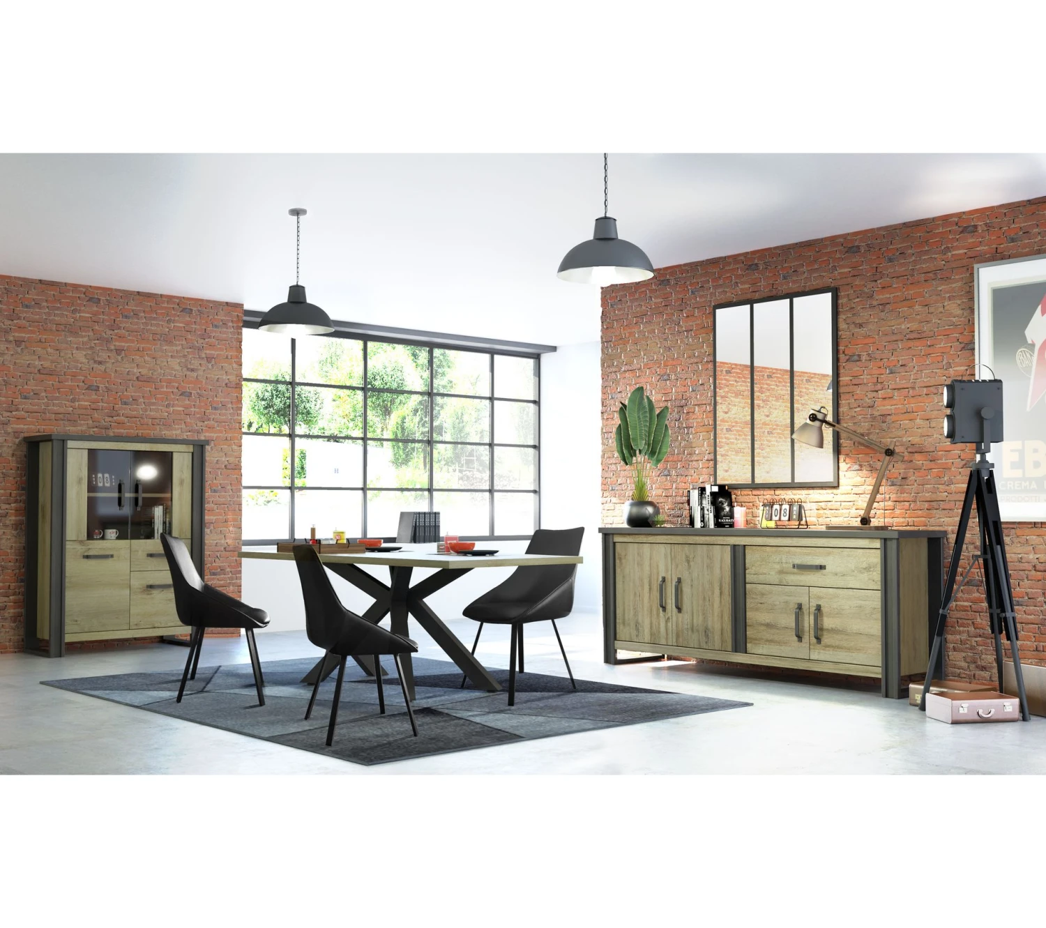 Grosses soldes 🥰 TIME Table L.180 pied central BAXTER imitation chêne ✨ 3 Grosses soldes 🥰 TIME Table L.180 pied central BAXTER imitation chêne ✨