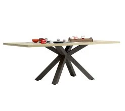 Meilleur prix 👏 TIME Table L.220 pied central BAXTER imitation ch&ecirc;ne 🤩 -Espace Déco Magasin 3102000112176 Z4