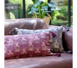 Nouveau 🧨 TIME Coussin 30x50 cm AZAKO Violine ❤️