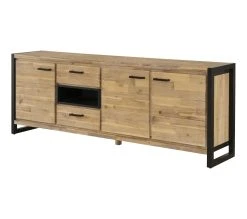 Offres ✨ TIME Buffet 3 portes ZARA acacia massif 🎉 -Espace Déco Magasin 3248119120821 P