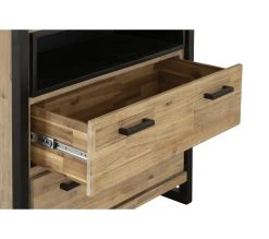 Meilleure vente 👏 TIME Vitrine 2 portes ZARA acacia massif 😉 -Espace Déco Magasin 3248119122825 A