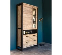 Meilleure vente 👏 TIME Vitrine 2 portes ZARA acacia massif 😉 -Espace Déco Magasin 3248119122825 AMB9 120547