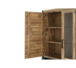 Meilleure vente 👏 TIME Vitrine 2 portes ZARA acacia massif 😉 -Espace Déco Magasin 3248119122825 D