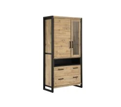 Meilleure vente 👏 TIME Vitrine 2 portes ZARA acacia massif 😉 -Espace Déco Magasin 3248119122825 Q