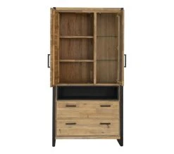 Meilleure vente 👏 TIME Vitrine 2 portes ZARA acacia massif 😉 -Espace Déco Magasin 3248119122825 Z3