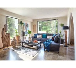 Le moins cher 🤩 TIME Table basse rectangulaire ZARA acacia massif et noir 🌟