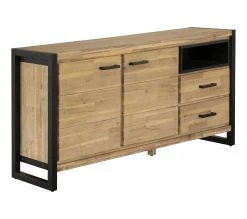 Sortie 👏 TIME Buffet 2 portes ZARA acacia massif ❤️ -Espace Déco Magasin 3248119128827 Q