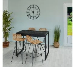 Remise 💯 TIME Mange debout L.120 ZARA acacia massif et noir 😉