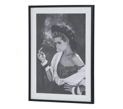Meilleure vente 😉 TIME Image 50x70 cm FEMME CIGARETTE Noir 💯 -Espace Déco Magasin 3446035938166 P