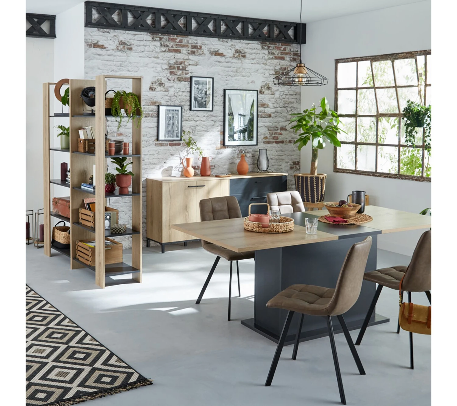 Promo 😀 TIME Buffet 4 portes/1 tiroir TRUST chêne/noir 😉 17 Promo 😀 TIME Buffet 4 portes/1 tiroir TRUST chêne/noir 😉 – Image 15