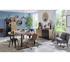 Promo 😀 TIME Buffet 4 portes/1 tiroir TRUST chêne/noir 😉 30 Promo 😀 TIME Buffet 4 portes/1 tiroir TRUST chêne/noir 😉 -Espace Déco Magasin 3483600905994 AMB6