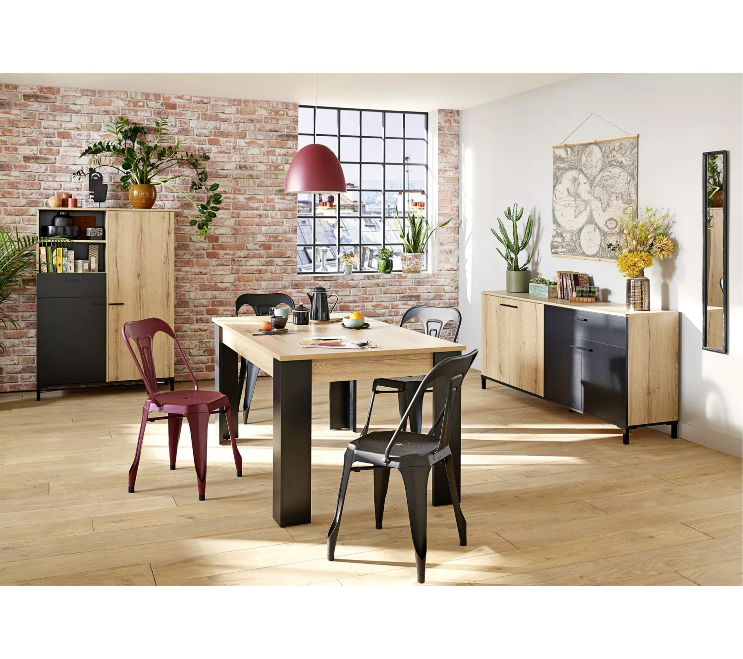 Promo 😀 TIME Buffet 4 portes/1 tiroir TRUST chêne/noir 😉 15 Promo 😀 TIME Buffet 4 portes/1 tiroir TRUST chêne/noir 😉 – Image 13