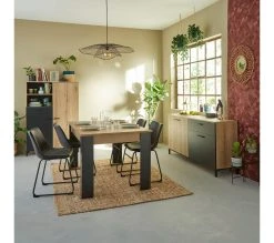 Promo 😀 TIME Buffet 4 portes/1 tiroir TRUST chêne/noir 😉 39 Promo 😀 TIME Buffet 4 portes/1 tiroir TRUST chêne/noir 😉 -Espace Déco Magasin 3483600905994 AMB9 260725