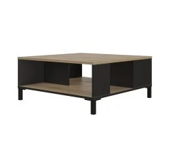 Coupon 🥰 TIME Table basse TRUST ch&ecirc;ne/noir ✨ -Espace Déco Magasin 3483600920881 P