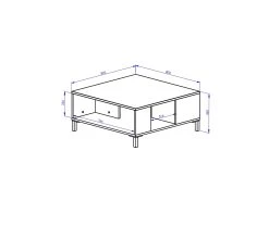 Coupon 🥰 TIME Table basse TRUST ch&ecirc;ne/noir ✨ -Espace Déco Magasin 3483600920881 Z1