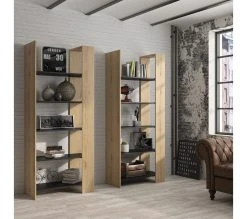 Bon marché ✨ TIME Bibliotheque TRUST imitation chêne/noir ✔️