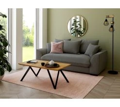 Meilleur prix ⭐ TIME Canap&eacute; 3 places convertible SAGA tissu polaris graphite 20 👏