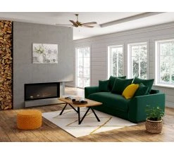 Coupon 🎁 TIME Canap&eacute; 3 places convertible SAGA tissu trinity green 28 👍