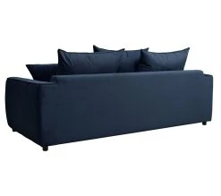 Grosses soldes 😍 TIME Canap&eacute; 3 places convertible SAGA tissu trinity blue 30 ⭐ -Espace Déco Magasin 3544740026151 R