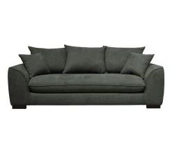 Grosses soldes 🧨 TIME Canap&eacute; 3 places convertible SAGA tissu regain anthracite 67 💯