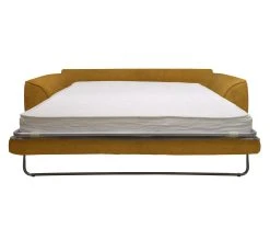 Offres ✔️ TIME Canap&eacute; 3 places convertible SAGA tissu regain ocre 23 🌟 -Espace Déco Magasin 3544740026236 VO