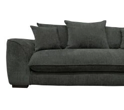 Nouveau 🧨 TIME Canap&eacute; 3 places convertible SAGA tissu sally anthracite 205 ✔️ -Espace Déco Magasin 3544740026298 A