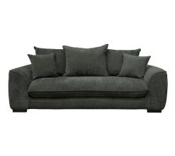 Nouveau 🧨 TIME Canap&eacute; 3 places convertible SAGA tissu sally anthracite 205 ✔️ -Espace Déco Magasin 3544740026298 F