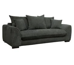 Nouveau 🧨 TIME Canap&eacute; 3 places convertible SAGA tissu sally anthracite 205 ✔️ -Espace Déco Magasin 3544740026298 Q