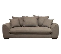 Grosses soldes 💯 TIME Canap&eacute; 3 places SAGA tissu polaris taupe 05 ✔️
